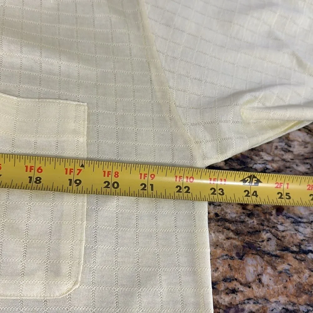 Maus & Hoffman Vintage Cotton Light Yellow Short Sleeve Polo Shirt Size M